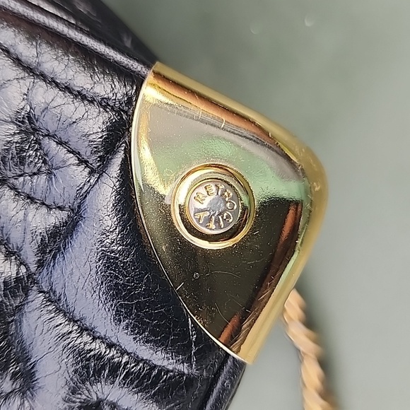 METROCITY Black Embossed Logo Quilted Leather Mini Bag - Picture 13 of 16